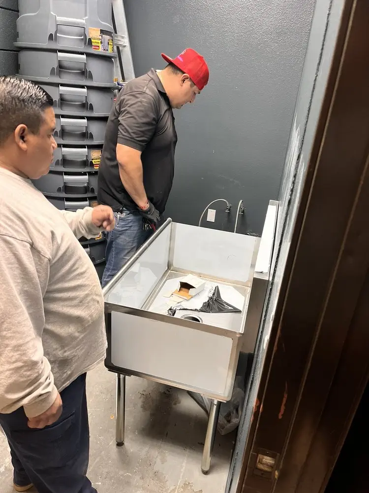 Commercial plumbing and sink installation in South Linden
