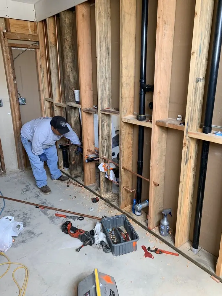 Commercial rough-in plumbing for Water Heater Replacement in South Linden